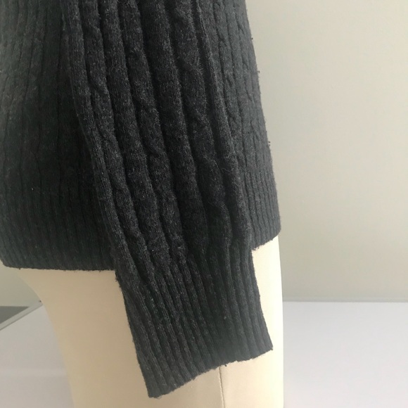J Crew Cambridge Cable Crewneck Sweater, Gray, XS - Picture 3 of 8